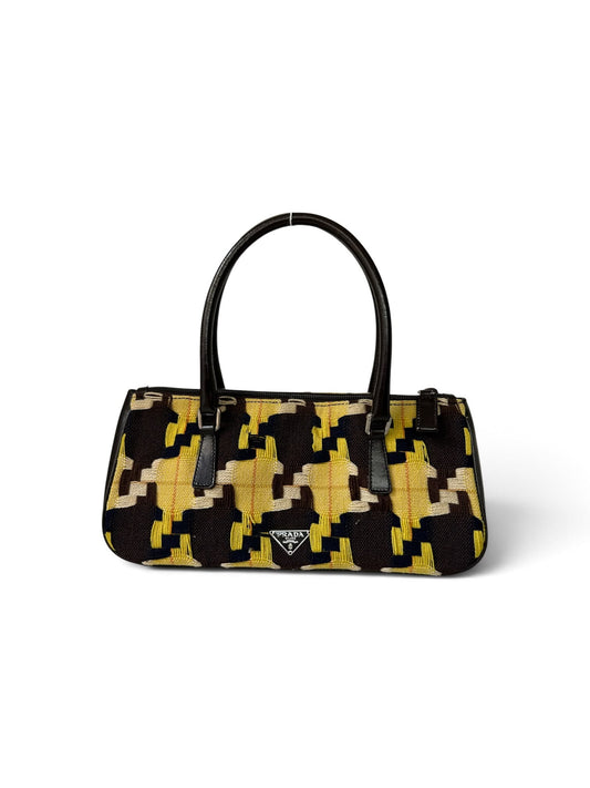 Prada bag yellow, black & brown