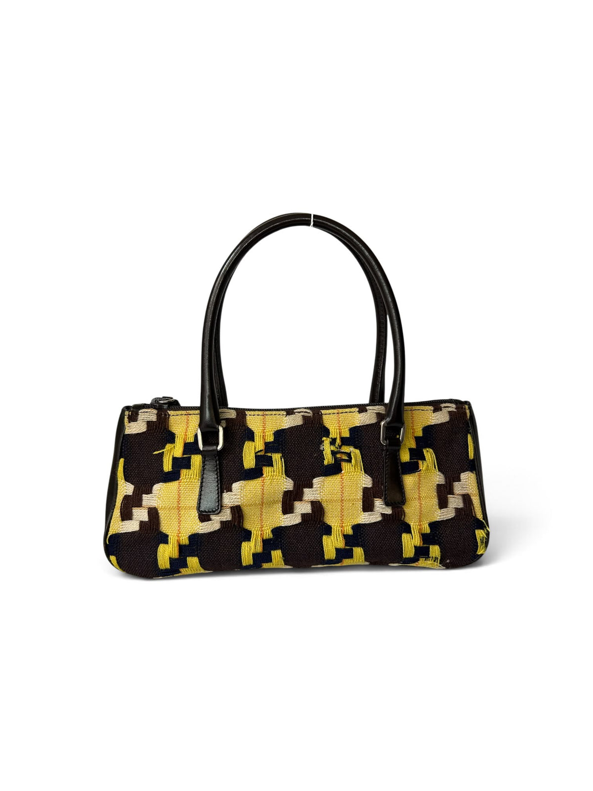 Prada bag yellow, black & brown