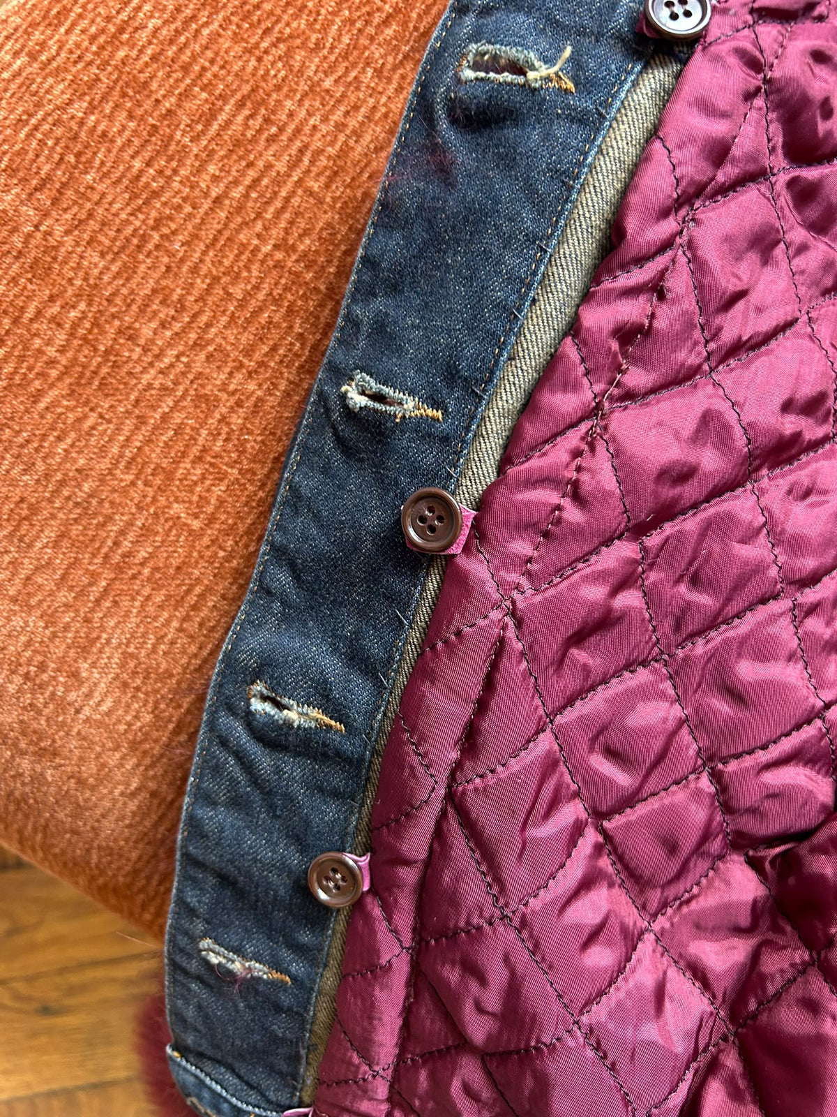Miss Sixty jean and fur jacket jeans and burgundy