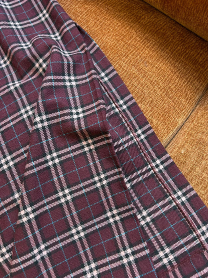 D&G tartan skirt burgundy