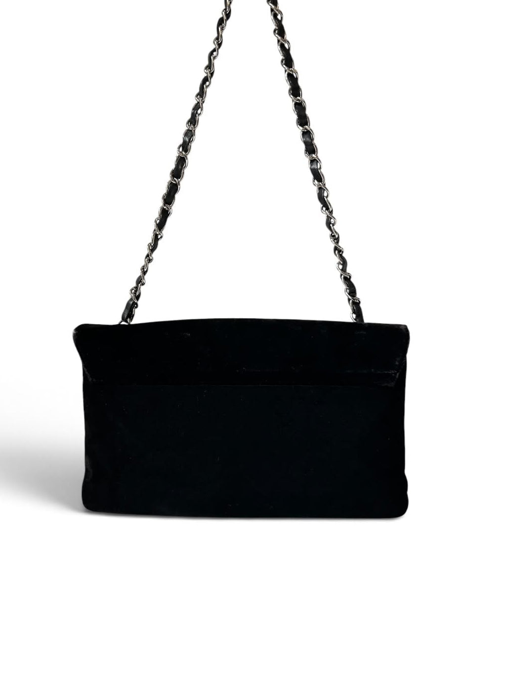 Chanel No.5 camellia pochette velvet black