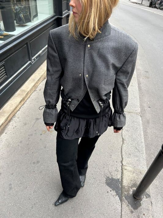 Isonme Short Tailored Blazer Gray