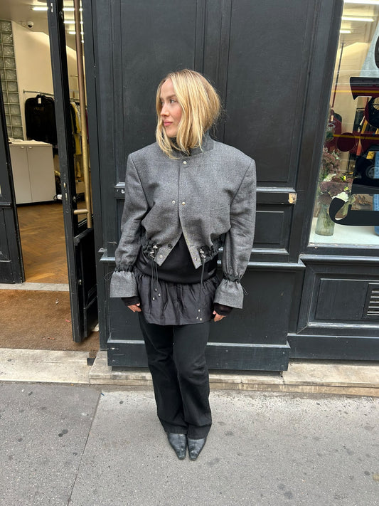 Isonme Short Tailored Blazer Gray