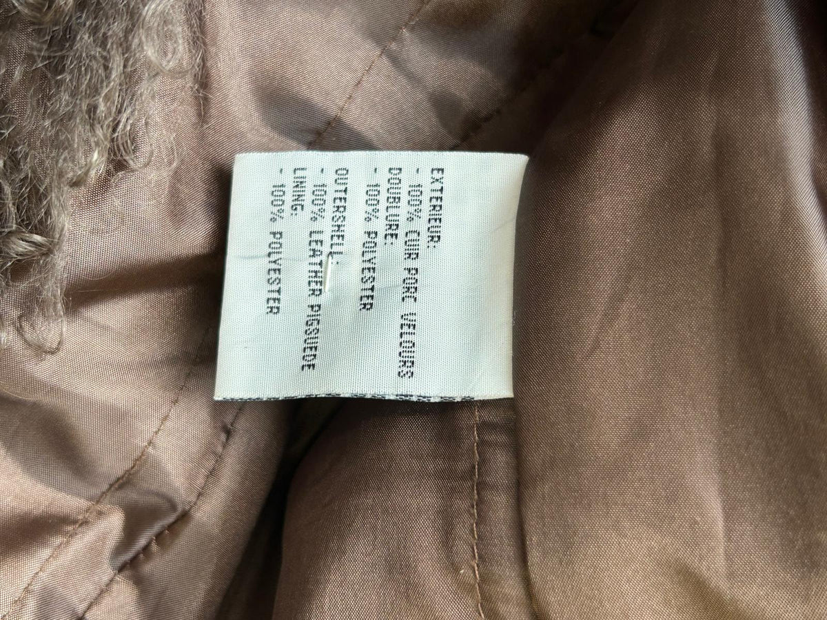 Vintage Mongolian fur coat brown