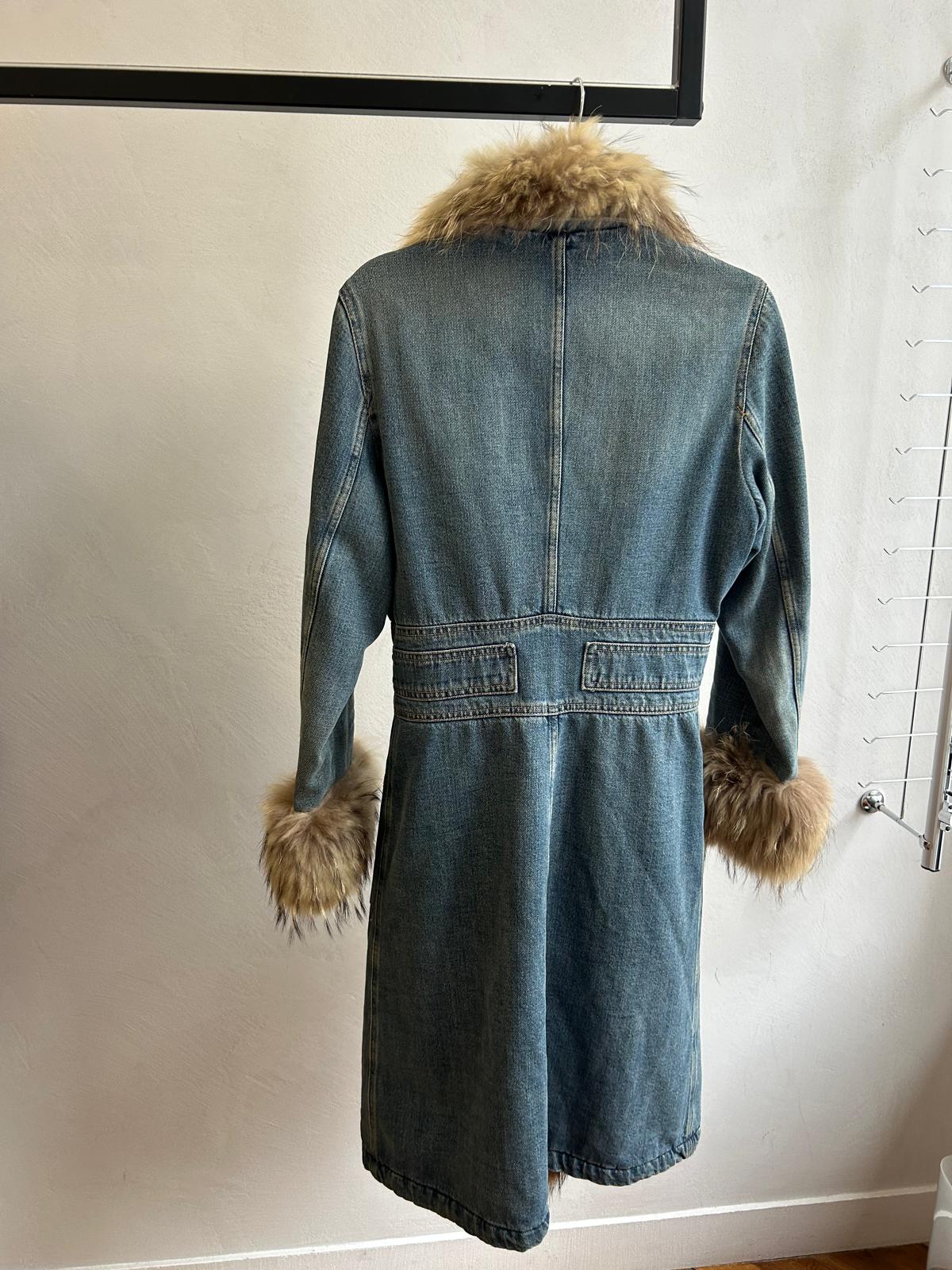 Replay jeans & fur collar coat