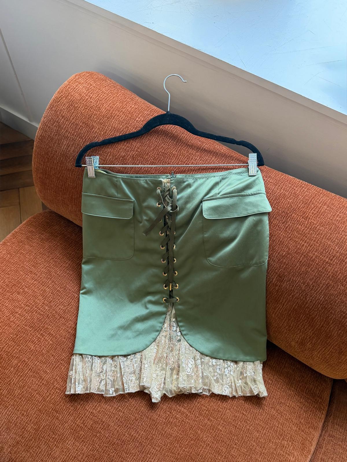 Iceberg lace skirt green