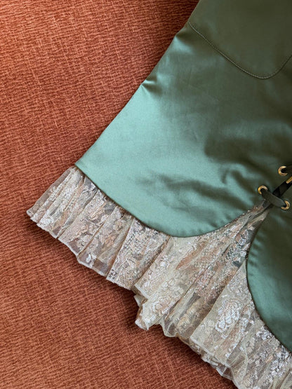 Iceberg lace skirt green
