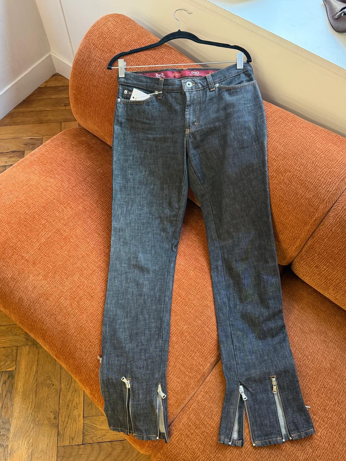 D&G zip jeans blue