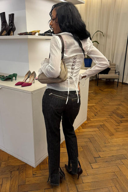 D&G zip jeans blue