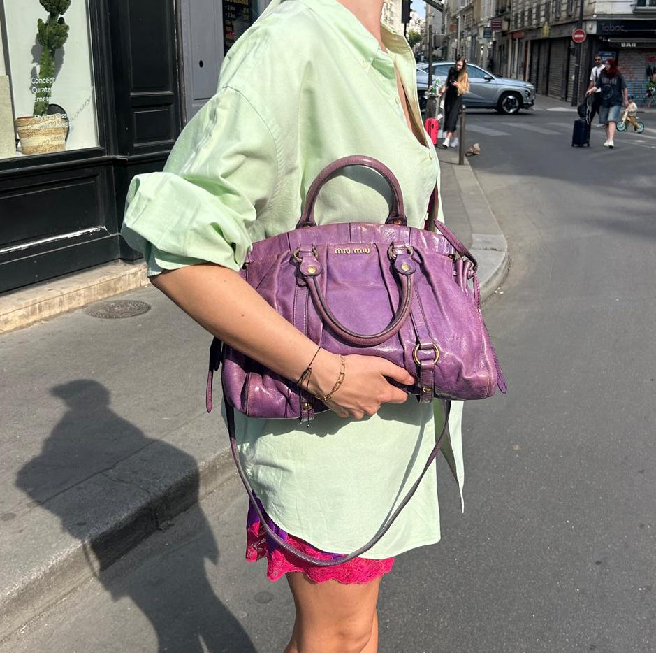 MiuMiu Vitello purple