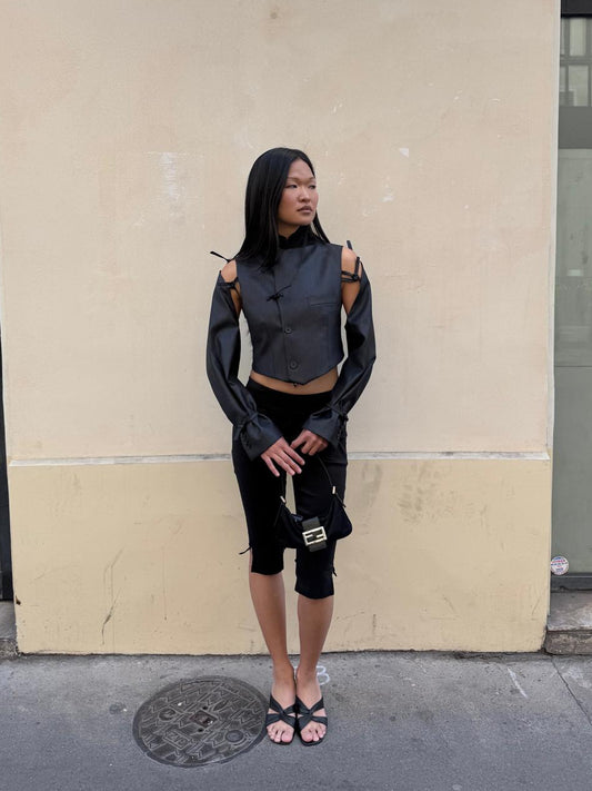 Fendi mini Zucca baguette black