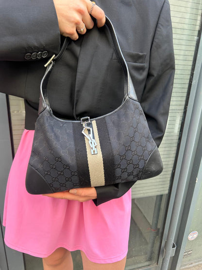 Gucci Jackie Beige stripe monogram