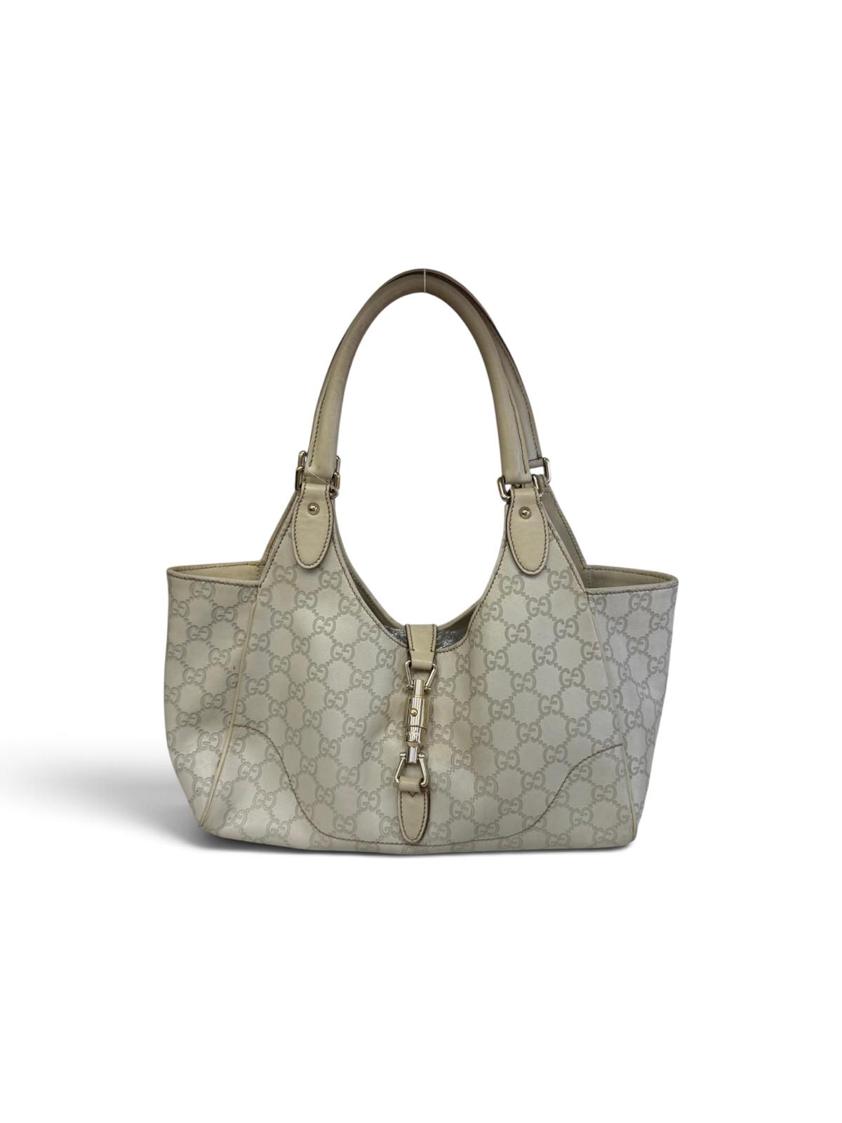Gucci Jackie leather monogram white