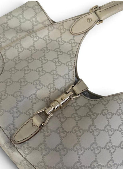 Gucci Jackie leather monogram white