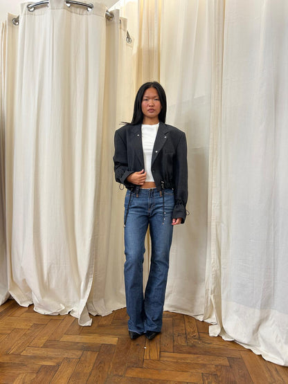 Isonme Short Tailored Blazer checked